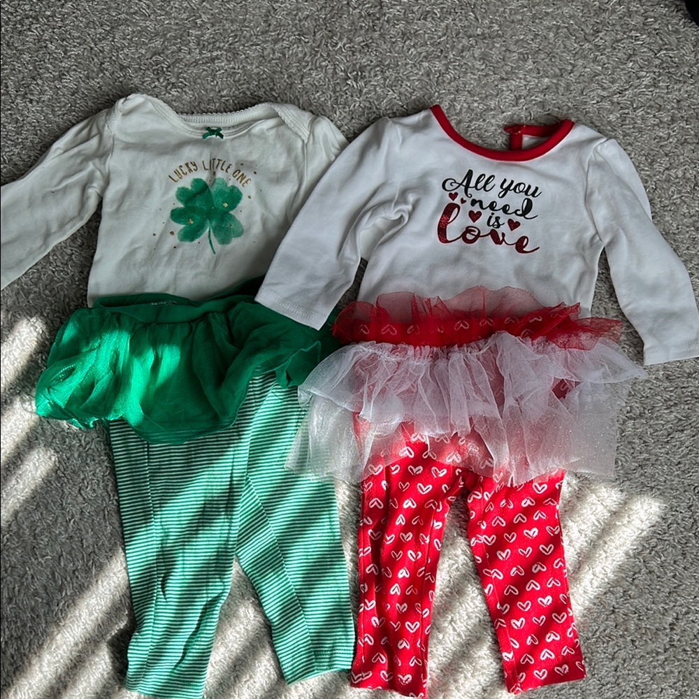 Baby Girl Holiday Outfits: Set of 2